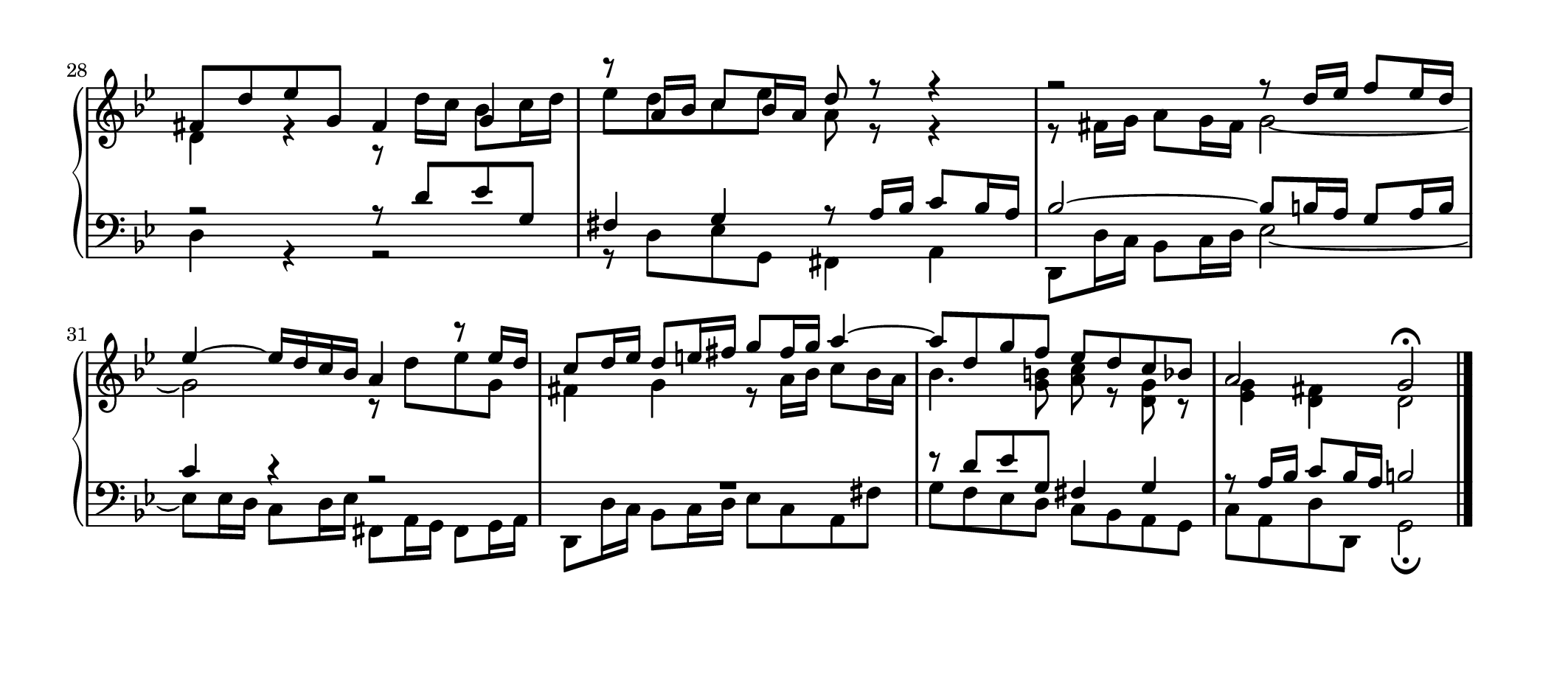 lilypond piano score sample